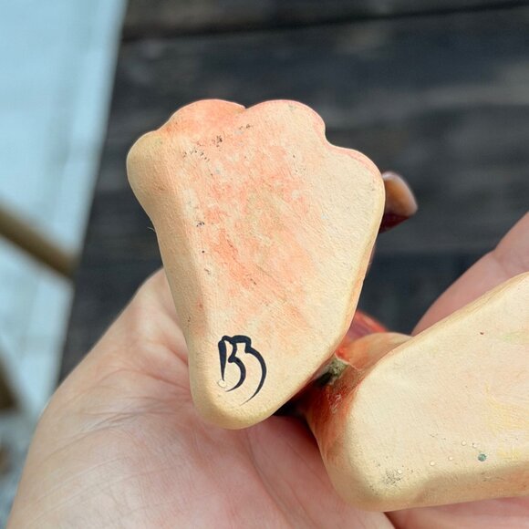 Vintage Set Art Pottery Funny Face Waddle Feet Candle Holders Air Planter Whimsy - Picture 10 of 11